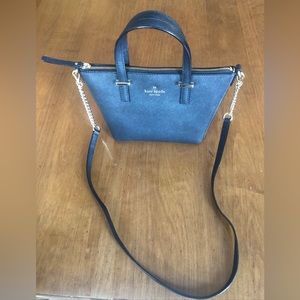 Kate Spade Black leather satchel /crossbody